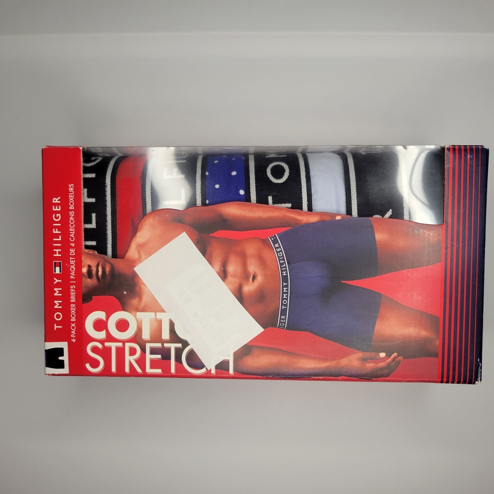 Tommy Hilfiger Men's Cotton Stretch Boxer Briefs - 4 Pack Size Small